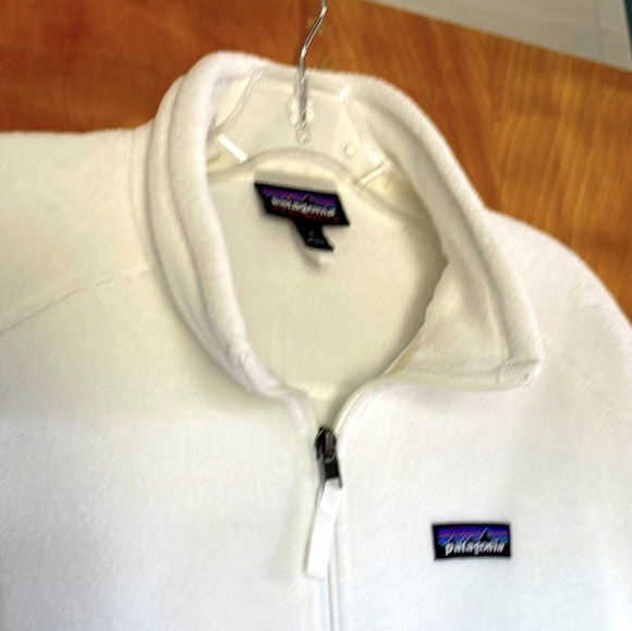 Patagonia Synchilla Polar White Fleece Jacket - Picture 4 of 5